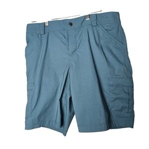 Duluth Trading Co Womens Cargo Shorts Blue Size 14 Nylon Spandex Stretch Outdoor
